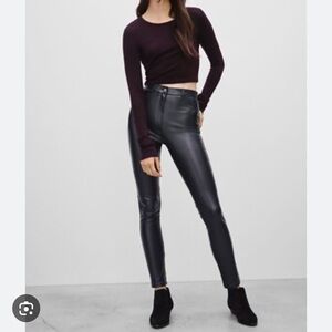 Aritzia Wilfred Free Adrienne Leather Skinny Pant